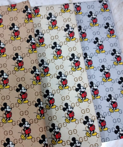 GG Gucci Mickey Designer Fabric Cotton100% (6803)