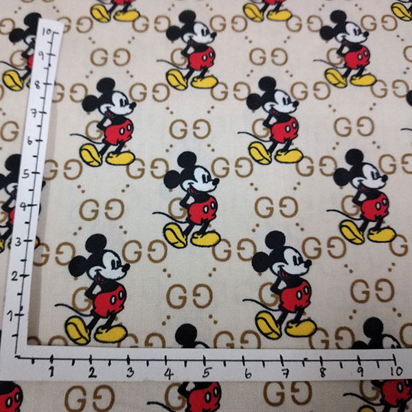 Mickey Mouse Gucci Brown Cotton Fabric – Lacetastic