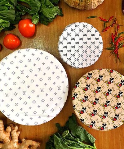 Reusable Cotton Bowl Covers with Elastic | Eco Friendly | Food Storage | Dish Storage